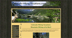 Desktop Screenshot of colorado-hiking-vacations.com