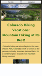 Mobile Screenshot of colorado-hiking-vacations.com