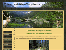 Tablet Screenshot of colorado-hiking-vacations.com